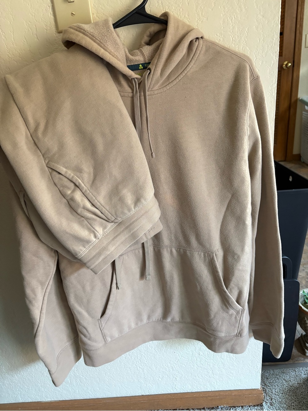 Men's Hooded Sweatshirt and Sweats SET - Taupe